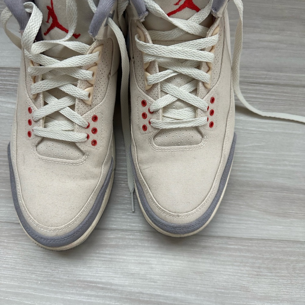Air Jordan Sneakers in Cream and Red